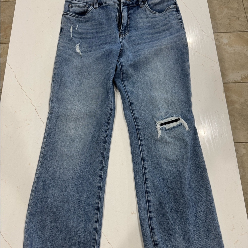 Kut from the Kloth Women's Kelsie Fab Ab Ankle Flare - Distressed blue